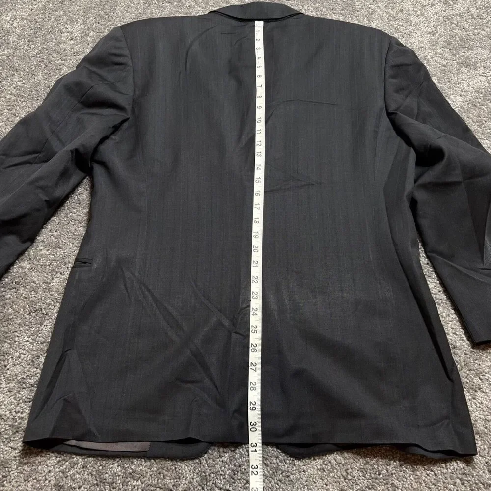 Canali Proposta Sports Coat Mens 42R Black‎ Blazer Jacket Virgin Wool Italy